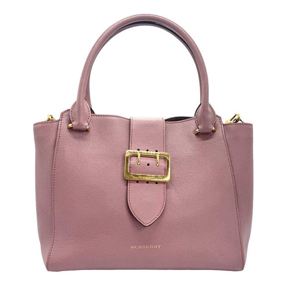 Burberry Dusty Pink Shoulder Handbag Bag Leather - Picture 2 of 4